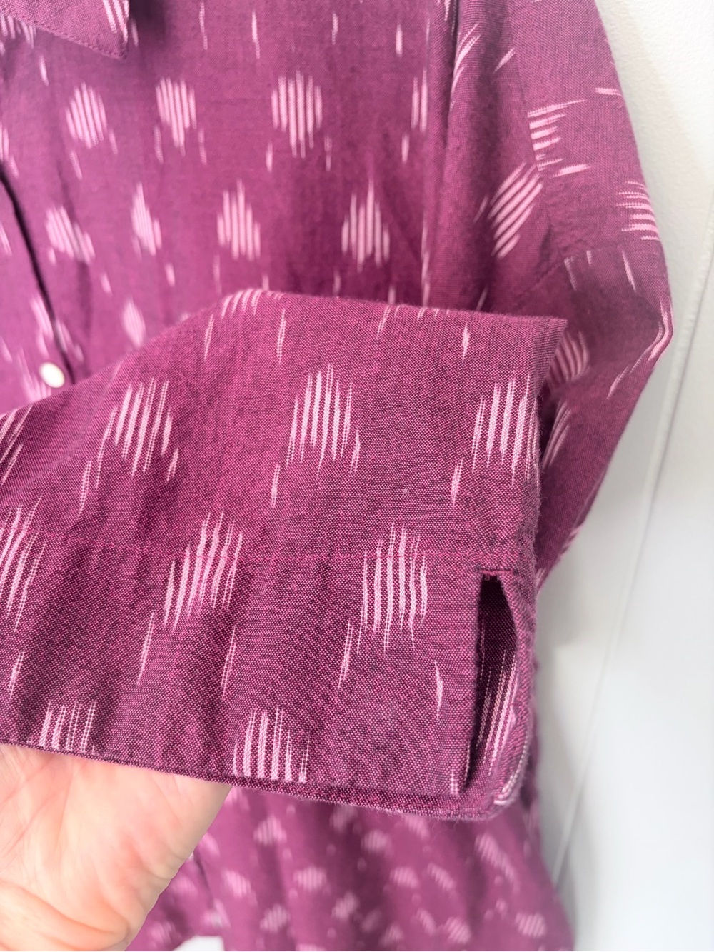 PureJill Relaxed Button Down Shirt Fuschia Purple 100% Cotton Cover Up 3X - Picture 3 of 8